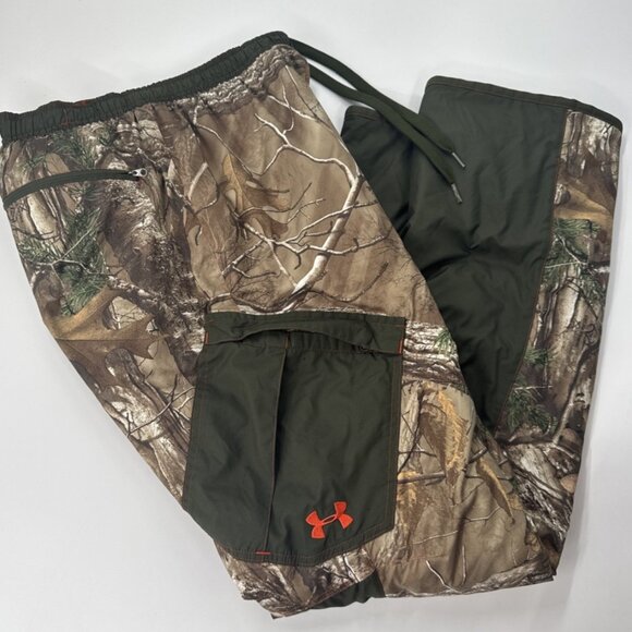Under Armour Storm Camo Pants Mens Large Realtree Insulated Loose PrimaLoft - Picture 5 of 16